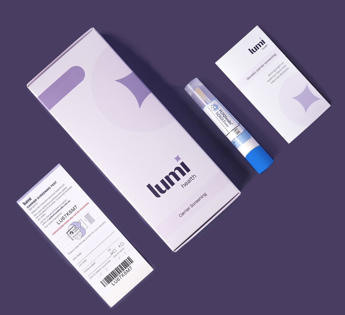 The contents of a Lumi carrier screening test kit