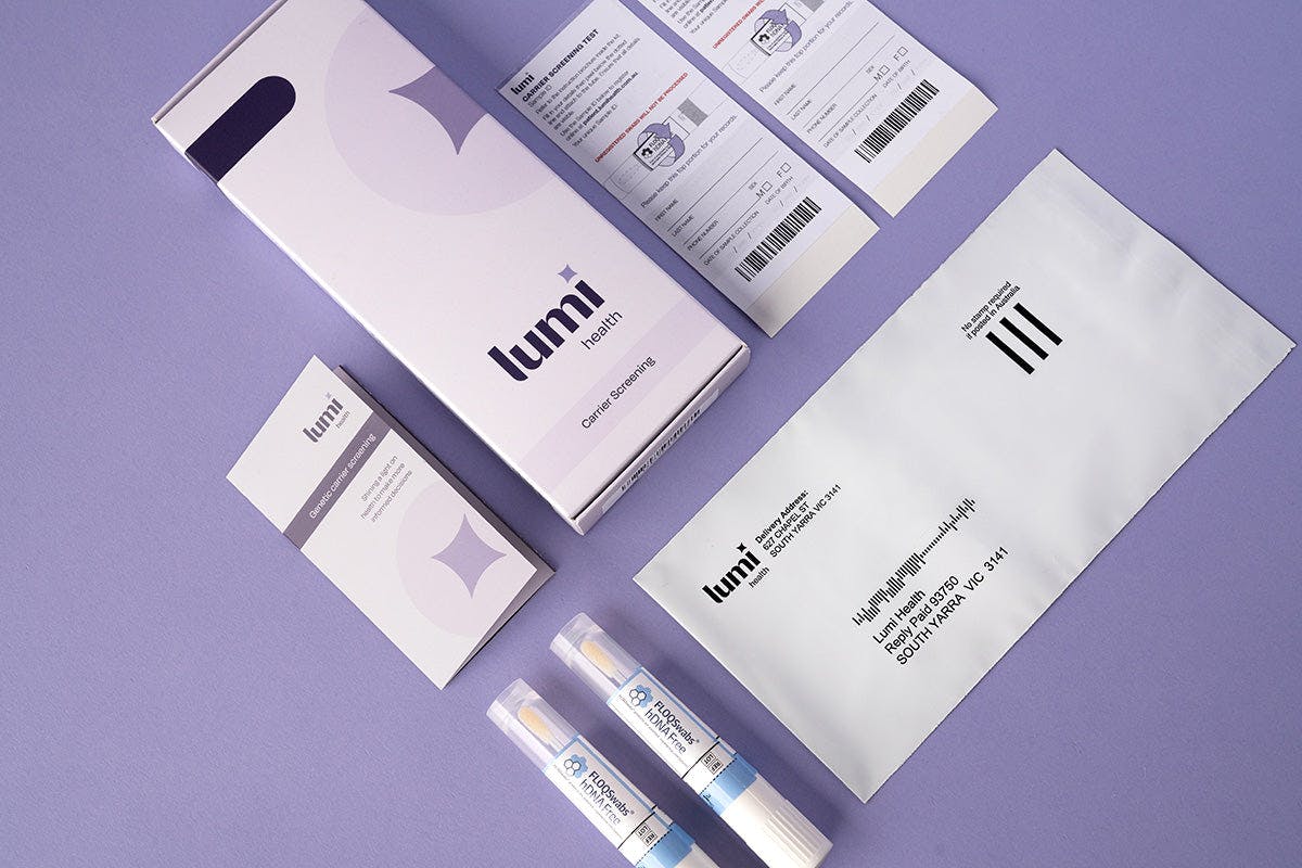 Lumi Health Extended Carrier Screening test kit contents